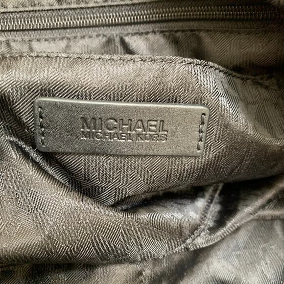 MICHAEL KORS X-Large Black/White Zebra Pattern Canvas Beach Tote Leather Trim - Picture 15 of 16